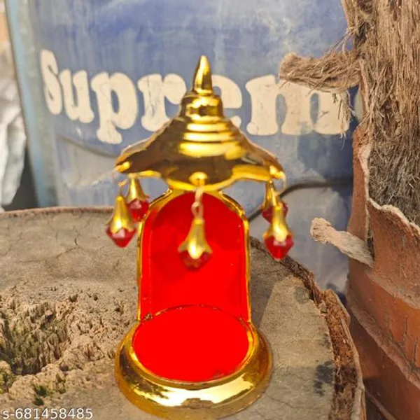 Golden_Car_Dashboard_Mini_Temple_Singhasan_For_God_Idol_Red_Velvet_Finish_Decorative_Mandir_For_Car_Home_Pooja