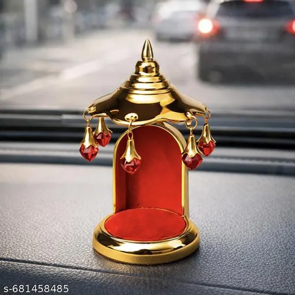 Golden_Car_Dashboard_Mini_Temple_Singhasan_For_God_Idol_Red_Velvet_Finish_Decorative_Mandir_For_Car_Home_Pooja