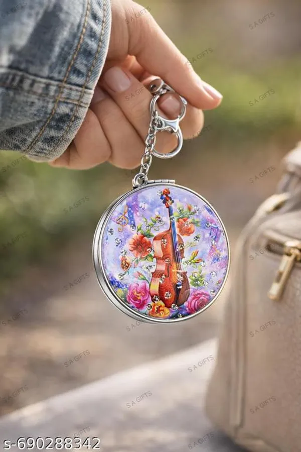 Round_Pocket_Mirror_Keychain_With_Decorative_Design_Portable_Double_Sided_Folding_Makeup_Mirror_For_Women_Girls