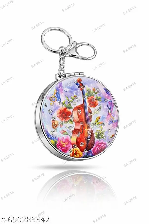 Round_Pocket_Mirror_Keychain_With_Decorative_Design_Portable_Double_Sided_Folding_Makeup_Mirror_For_Women_Girls