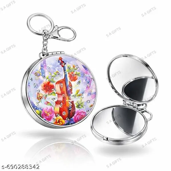 Round_Pocket_Mirror_Keychain_With_Decorative_Design_Portable_Double_Sided_Folding_Makeup_Mirror_For_Women_Girls