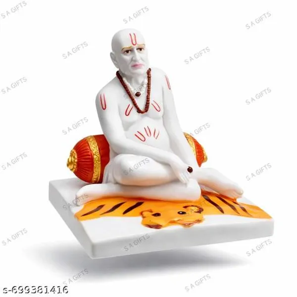 Sai_Amrut_Gifts_Swami_Samarth_Murti_5_Inch_Decorative_Idol_For_Home_Temple_Office_Desk_Car_Dashboard_Spiritual_Showpiece_4x4x5_Inch