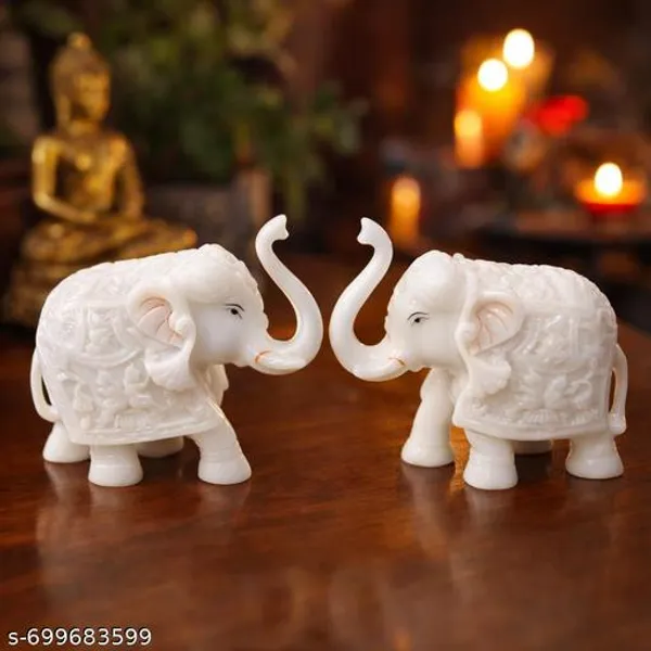 Sai_Amrut_Gifts_Elegant_Elephant_Pair_Idol_Showpiece_White_Gold_Decorative_Elephant_Statue_Lucky_Vastu_Feng_Shui_Home_Decor_3_Inch