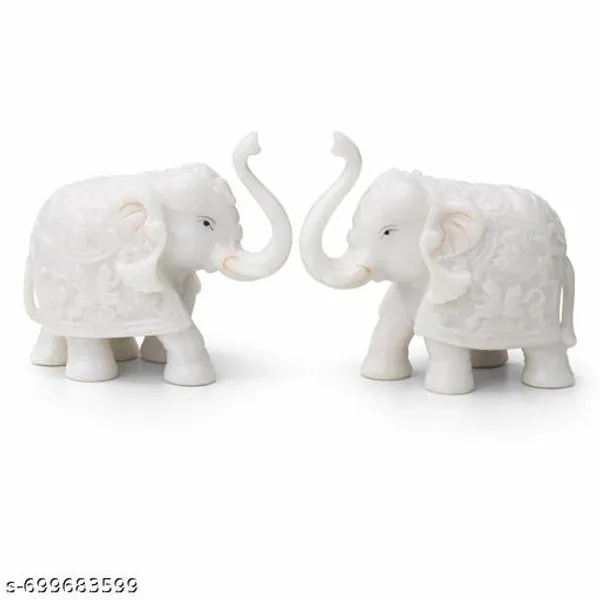 Sai_Amrut_Gifts_Elegant_Elephant_Pair_Idol_Showpiece_White_Gold_Decorative_Elephant_Statue_Lucky_Vastu_Feng_Shui_Home_Decor_3_Inch