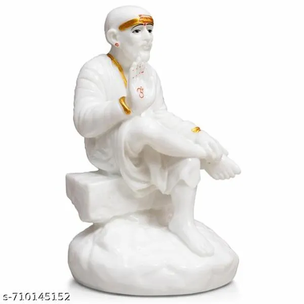 Sai_Amrut_Gifts_Marble_Sai_Baba_Idol_5_Inch_White_Gold_Finish_Sitting_Sai_Baba_Murti_Fully_Washable_Home_Temple_Decor
