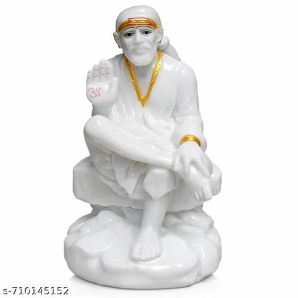 Sai_Amrut_Gifts_Marble_Sai_Baba_Idol_5_Inch_White_Gold_Finish_Sitting_Sai_Baba_Murti_Fully_Washable_Home_Temple_Decor