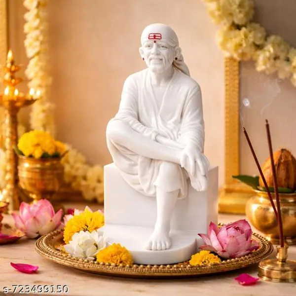 Pure_White_Marble_Sai_Baba_Idol_For_Home_Temple_Hand_Polished_Washable_Statue_Premium_Spiritual_Decor_7_Inch