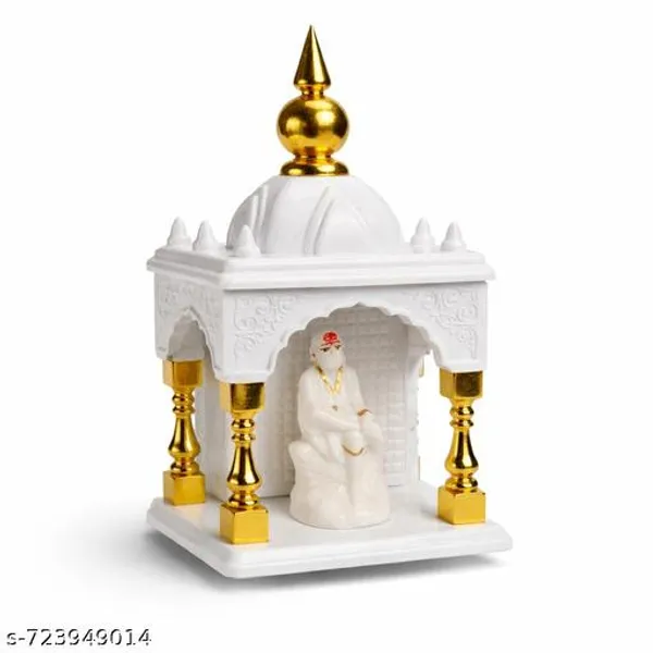 Sai_Baba_Idol_With_Temple_For_Car_Dashboard_White_Gold_Decorative_Car_God_Murti