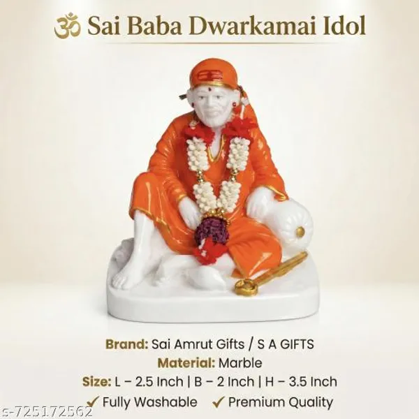 Sai_Baba_Dwarkamai_Marble_Idol_For_Home_Mandir_Premium_Fully_Washable_Spiritual_Statue_3_5_Inch