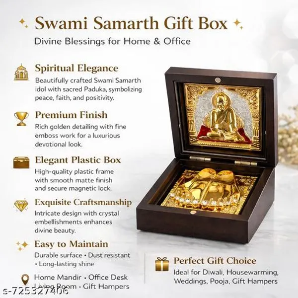 Swami_Samarth_Gift_Box_With_Paduka_Premium_Golden_Idol_With_Elegant_Plastic_Box_Divine_Home_Mandir_Gifting_Item