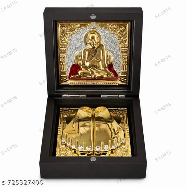 Swami_Samarth_Gift_Box_With_Paduka_Premium_Golden_Idol_With_Elegant_Plastic_Box_Divine_Home_Mandir_Gifting_Item