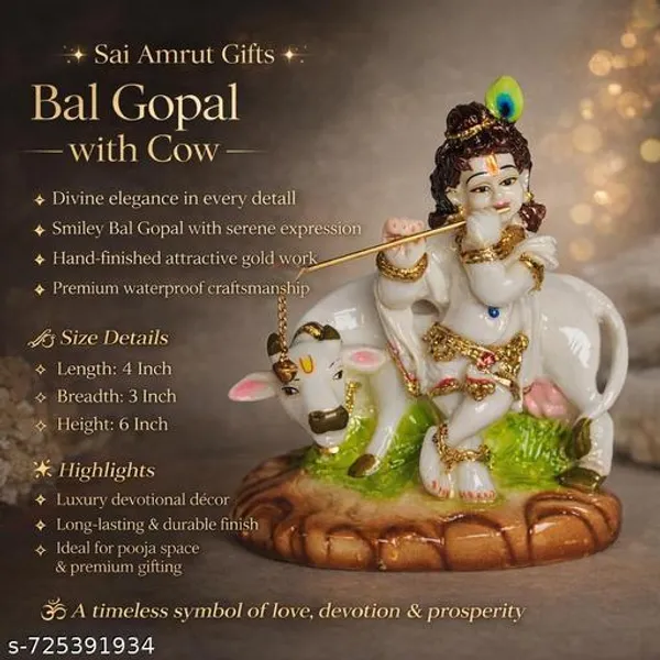 Bal_Gopal_Krishna_Idol_With_Cow_Decorative_Pooja_Murti_For_Home_Temple_Premium_Waterproof_Finish_6_Inch
