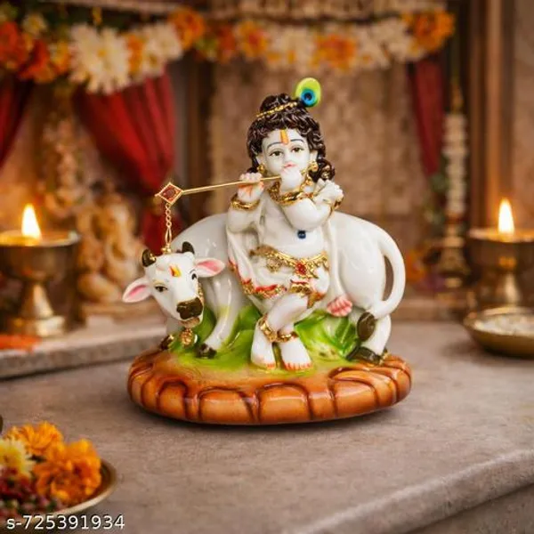 Bal_Gopal_Krishna_Idol_With_Cow_Decorative_Pooja_Murti_For_Home_Temple_Premium_Waterproof_Finish_6_Inch