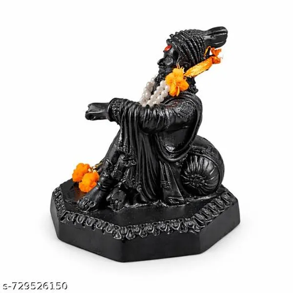 Chatrapati_Shivaji_Maharaj_Idol_Black_Finish_Car_Dashboard_Murti_Home_Office_Decor_Statue_Pearl_Mala_With_Marigold_Design_3x3x3_Inch