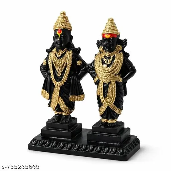 Vitthal_Rakhumai_Murti_5_Inch_Black_Gold_Finish_Pandurang_Rukmini_Idol_Pooja_Mandir_Decorative_Statue_Home_Temple_Gift_Item