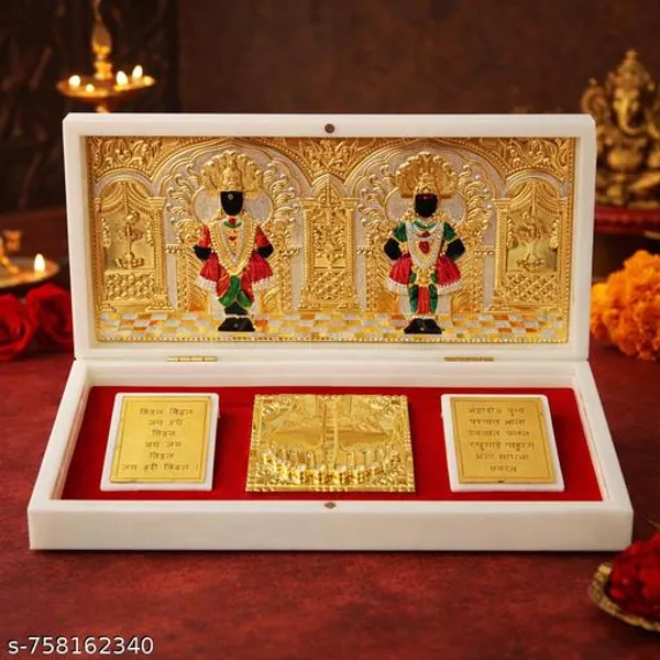 Vitthal_Rakhumai_Gold_Plated_Gift_Box_4x8_Inch_Premium_Devotional_Idol_Frame_With_Charan_Paduka_Spiritual_Gift_For_Housewarming_Wedding_Diwali