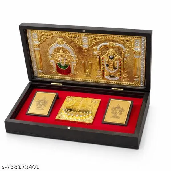 Tirupati_Balaji_With_Padmavati_Devi_Gold_Plated_Gift_Box_8x4x1_Inch_Shubh_Labh_Religious_Gift_Set_Decorative_Pooja_Box