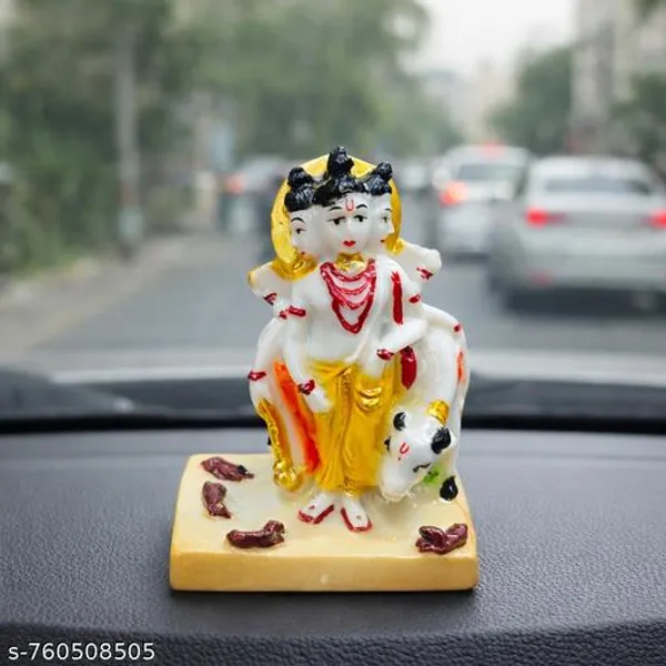 Shree_Dattatreya_Idol_3_Inch_Decorative_Mini_Murti_For_Car_Dashboard_Home_Mandir_Multicolor_Resin_Spiritual_Showpiece