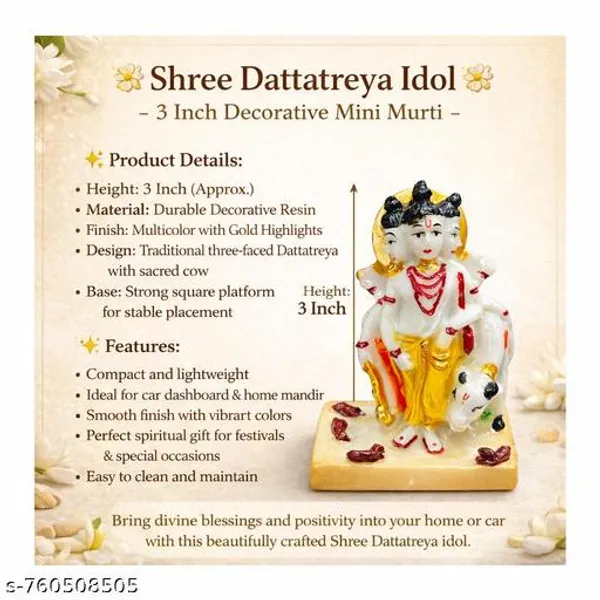 Shree_Dattatreya_Idol_3_Inch_Decorative_Mini_Murti_For_Car_Dashboard_Home_Mandir_Multicolor_Resin_Spiritual_Showpiece