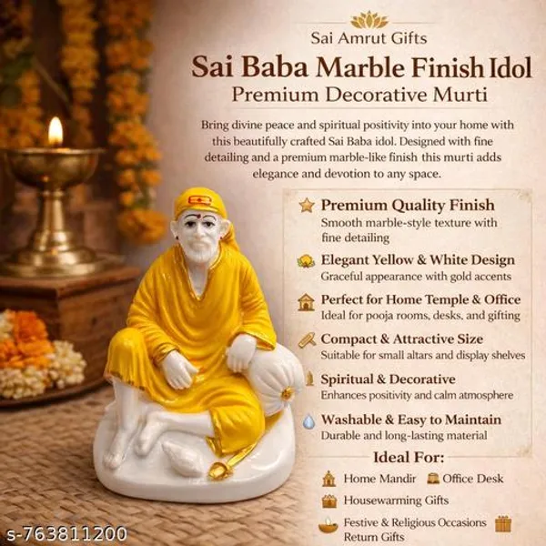 Sai_Baba_Marble_Finish_Idol_3_Inch_Premium_Yellow_White_Decorative_Murti_For_Home_Temple_Office_Desk_Gifting_Washable_Compact_Pooja_Idol_Sai_Amrut_Gifts