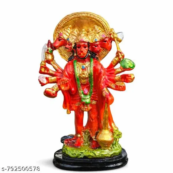 Standing_Panchmukhi_Hanuman_Idol_6_Inch_Orange_Finish_Hanuman_Murti_For_Home_Mandir_Decorative_Pooja_Statue_With_Strong_Base