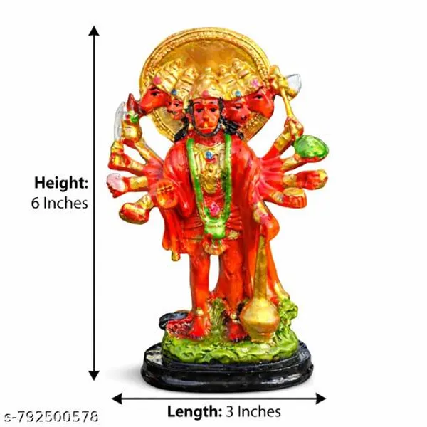 Standing_Panchmukhi_Hanuman_Idol_6_Inch_Orange_Finish_Hanuman_Murti_For_Home_Mandir_Decorative_Pooja_Statue_With_Strong_Base