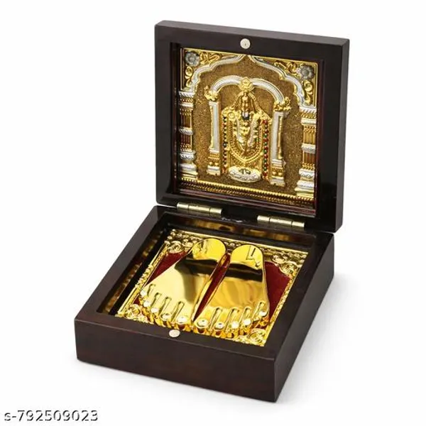 Tirupati_Balaji_Gold_Plated_Gift_Box_With_Wooden_Case_Premium_Balaji_Idol_With_Golden_Paduka_Spiritual_Return_Gift_3_3_Inch