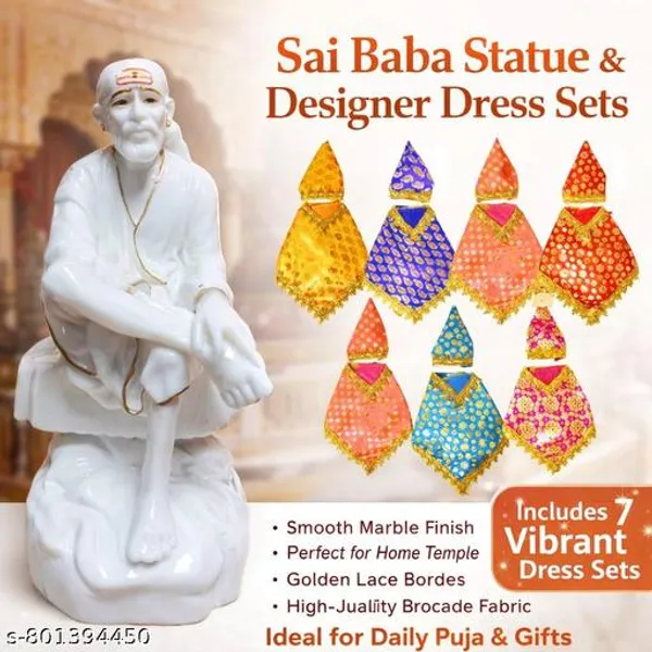 Sai_Amrut_Gifts_6_Inch_Marble_Sai_Baba_Statue_With_7_Day_Dress_Set_Sai_Baba_Idol_For_Home_Temple_Pooja_Decorative_Sai_Baba_Murti