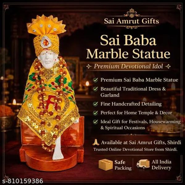 Sai_Baba_Marble_Statue_9_Inch_Premium_Devotional_Idol_With_Dress_Mala_Home_Temple_Spiritual_Decor