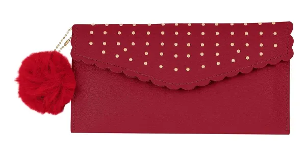 Sai_Amrut_Women_S_Gold_Bead_Pattern_Scalloped_Clutch_Purse_Wallet_With_Faux_More