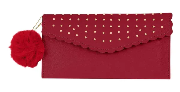 Sai_Amrut_Women_S_Gold_Bead_Pattern_Scalloped_Clutch_Purse_Wallet_With_Faux_More
