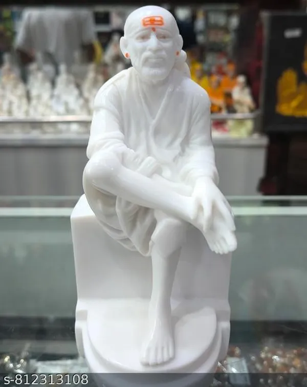6_Inch_Sai_Baba_Idol_White_Synthetic_Marble_Statue_Sai_Baba_Murti_For_Home_Temple_Pooja_Room_Office_Desk_Spiritual_Gift