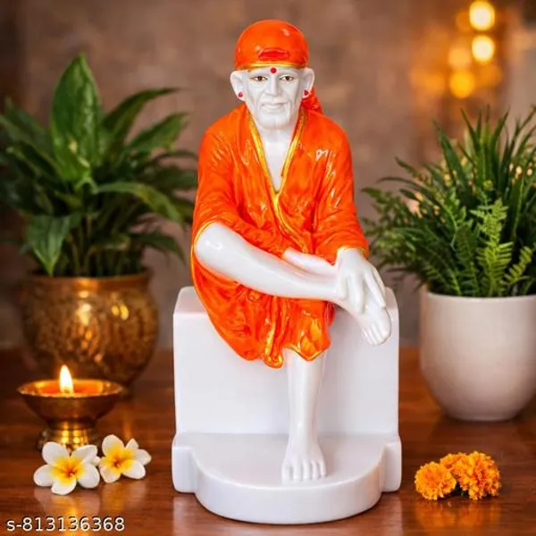 Shirdi_Sai_Baba_Idol_7_Inch_Marble_Finish_Sai_Baba_Murti_With_Orange_Robe_For_Home_Temple_Pooja_Room_Living_Room_Decor