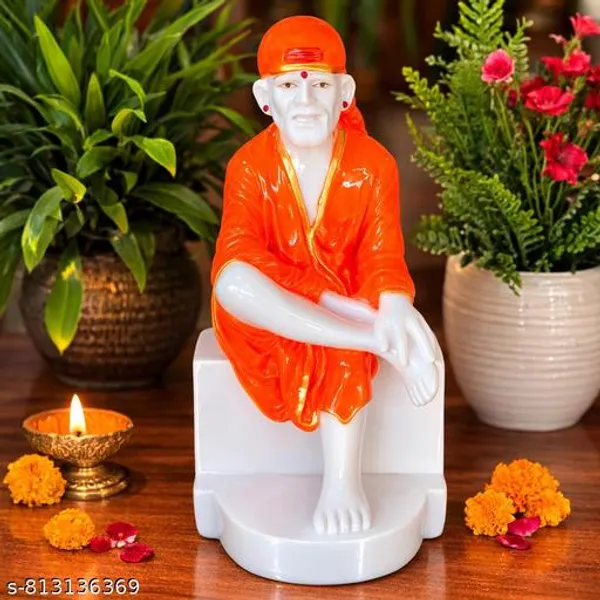 Shirdi_Sai_Baba_Idol_6_Inch_Marble_Finish_Sai_Baba_Murti_Orange_Robe_For_Home_Temple_Pooja_Room_Office_Decor_Spiritual_Gift_Statue