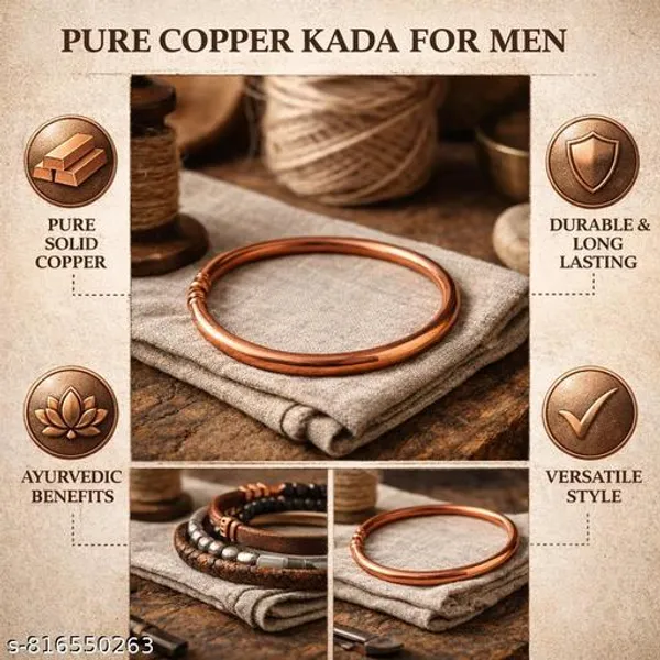 Pure_Copper_Kada_For_Men_Ayurvedic_Copper_Bracelet_Handmade_Solid_Copper_Kada_Health_Energy_Bracelet_For_Men