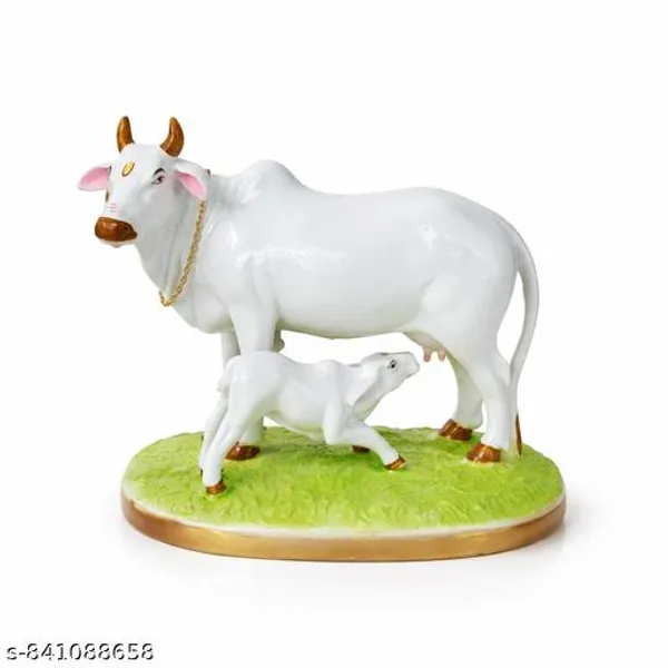 Kamdhenu_Cow_With_Calf_Idol_White_Cow_Calf_Statue_For_Home_Temple_Vastu_Sacred_Cow_Murti_For_Pooja_Room_Decorative_Spiritual_Showpiece