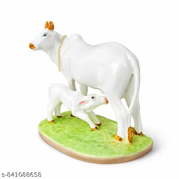 Kamdhenu_Cow_With_Calf_Idol_White_Cow_Calf_Statue_For_Home_Temple_Vastu_Sacred_Cow_Murti_For_Pooja_Room_Decorative_Spiritual_Showpiece