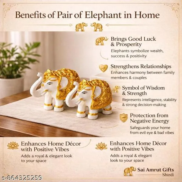 Elegant_Marble_Elephant_Pair_Showpiece_3_Inch_Premium_White_Gold_Decorative_Idols_For_Home_Decor_Mandir_Gifting_Sai_Amrut_Gifts