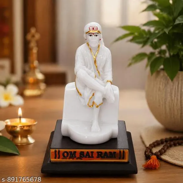 Sai_Baba_Statue_With_Acrylic_Base_4_Inch_Premium_Marble_Finish_Idol_Car_Dashboard_Office_Desk_Decor_Om_Sai_Ram_Murti_Sai_Amrut_Gifts_Shirdi
