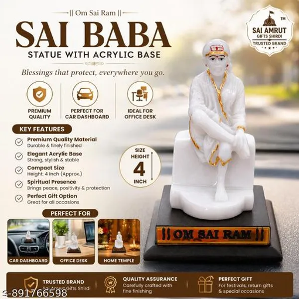 Sai_Baba_Statue_With_Acrylic_Base_4_Inch_Premium_Marble_Finish_Idol_Car_Dashboard_Office_Desk_Decor_Om_Sai_Ram_Murti_Sai_Amrut_Gifts_Shirdi
