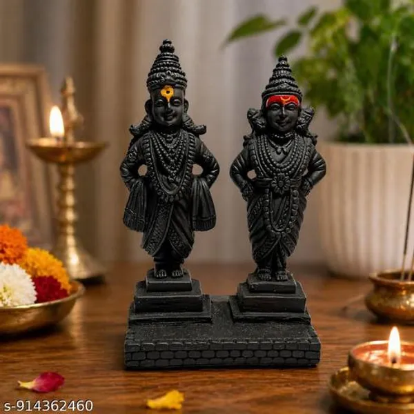 Vitthal_Rukmini_Idol_5_Inch_Black_Marble_Finish_Washable_Hindu_God_Statue_For_Home_Decor_Car_Dashboard_Pooja_Gift