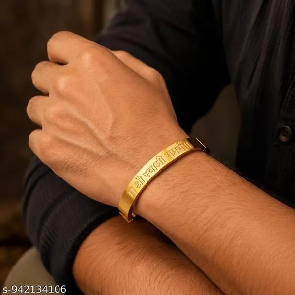 Shree_Swami_Samarth_Kada_For_Men_One_Gram_Gold_Plated_Bracelet_Spiritual_Blessings_Kada_Premium_Stainless_Steel_Daily_Wear_Kada_1_Year_Color_Guarantee