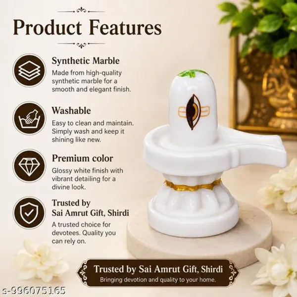 Premium_Washable_Synthetic_Marble_Shivling_For_Home_Temple_White_Shiv_Ling_Idol_For_Puja_Mahadev_Worship
