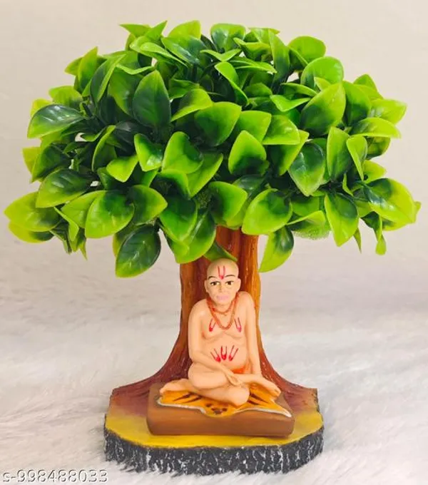 Sai_Amrut_Gifts_Swami_Samarth_Under_Sacred_Tree_Showpiece_7_Inch_Artificial_Tree_With_3_Inch_Swami_Samarth_Idol_Plastic_Decorative_Statue_For_Home_Temple_Office_Desk_Living_Room_Gift