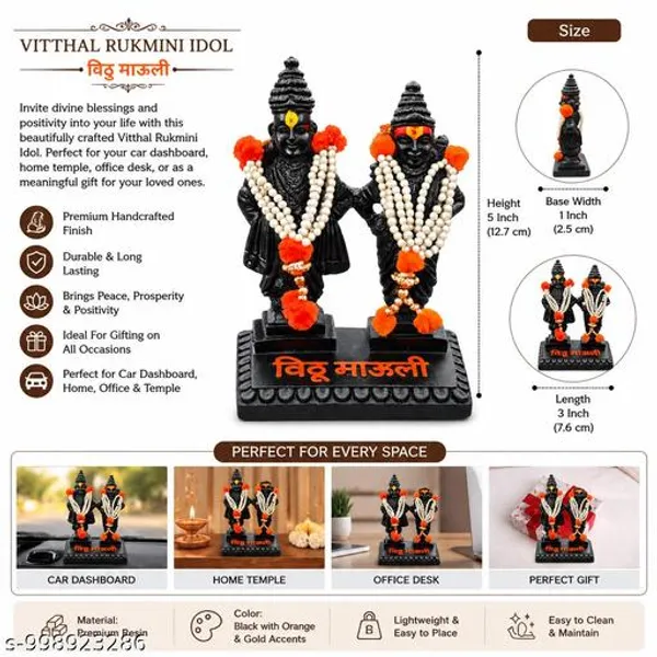 Vitthal_Rukmini_Idol_5_Inch_For_Car_Dashboard_Home_Temple_Premium_Black_Resin_Murti_Vithu_Mauli_Decorative_Statue_Pooja_Gift_Item