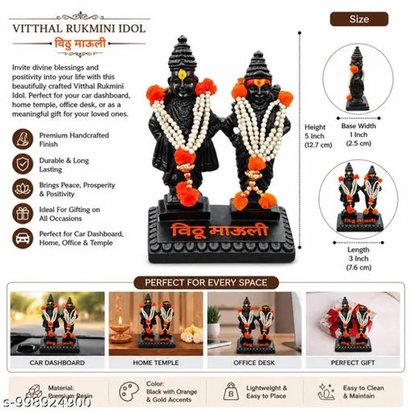 Vitthal_Rukmini_Idol_5_Inch_For_Car_Dashboard_Home_Temple_Premium_Black_Resin_Murti_Vithu_Mauli_Decorative_Statue_Pooja_Gift_Item