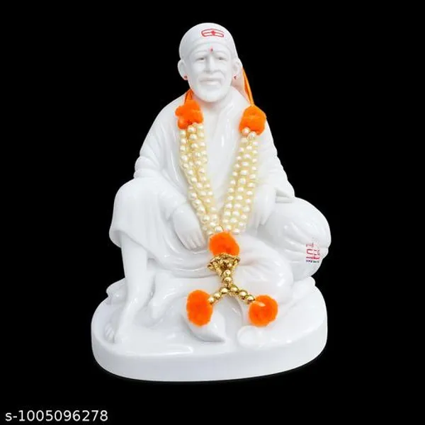 Sai_Baba_Marble_Idol_For_Car_Dashboard_Home_Temple_3_Inch_White_Marble_Murti_With_Decorative_Mala_Washable_Spiritual_Gift_Premium_Finish