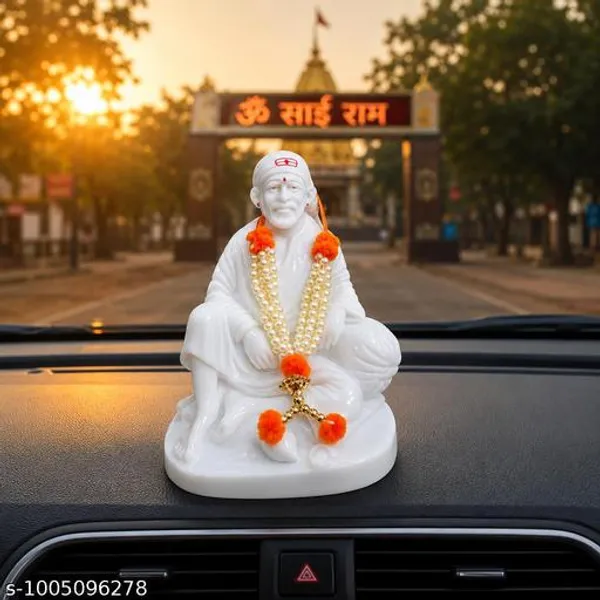 Sai_Baba_Marble_Idol_For_Car_Dashboard_Home_Temple_3_Inch_White_Marble_Murti_With_Decorative_Mala_Washable_Spiritual_Gift_Premium_Finish