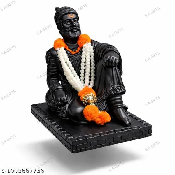 Chhatrapati_Shivaji_Maharaj_Black_Marble_Finish_Idol_With_Pearl_Garland_3_Inch_Decorative_Statue_Car_Dashboard_Home_Temple_Office_Decor_Premium_Gift