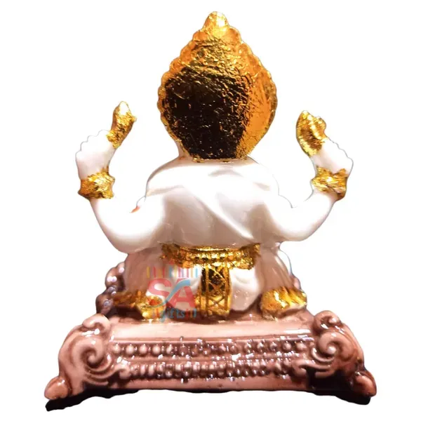 Polymarble_Gold_Foil_Work_Ganesha_Murti_Idol_Decorative_Showpiece_For_Home